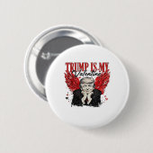 Retro Valentine Trump ist mein Valentinin Funny Tr Button (Vorne & Hinten)