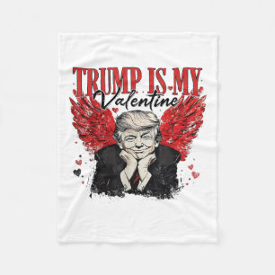 Retro Valentine Trump ist mein Valentinin Funny Tr Fleecedecke