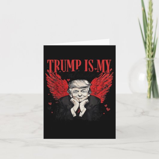Retro Valentine Trump ist mein Valentinin Funny Tr Karte (Vorderseite)