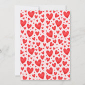 Retro Valentine Wedding Red Pink Einladung (Rückseite)