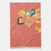 Retro Valentinekitsch-Vintage Kinder Geschirrtuch (Vertikal)
