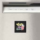 Retro Valentines Day Coffee Is My Love Language He Magnet (In Situ (Geschirrspüler))