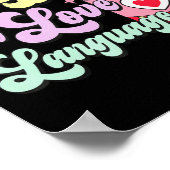 Retro Valentines Day Coffee Is My Love Language He Poster (Ecke)