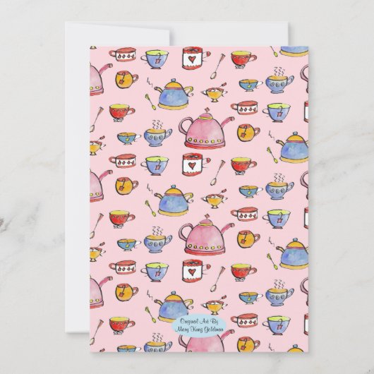 Retro Valentine's Day Galentines Tea Ladys Lunch Einladung (Rückseite)