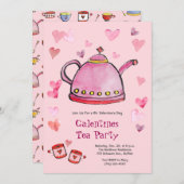 Retro Valentine's Day Galentines Tea Ladys Lunch Einladung (Vorne/Hinten)