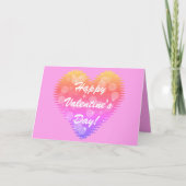 Retro Valentine's Day Heart Karte (Vorderseite)