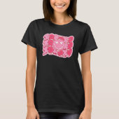 Retro Valentine's Day Hugs Kisses Happy Face XOXO T-Shirt (Vorderseite)