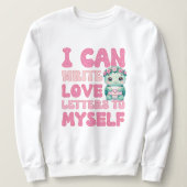 Retro Valentine's Day Self Liebe Turtle Sweatshirt (Design vorne)