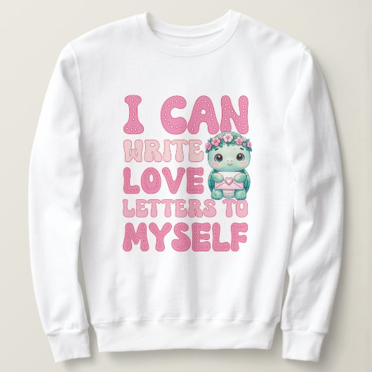 Retro Valentine's Day Self Liebe Turtle Sweatshirt (Design vorne)