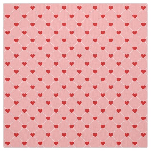 retro valentines dots hearts pink red stoff (Muster)