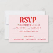 Retro Valentine's RSVP Wedding Reply Card (Vorderseite)
