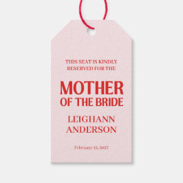 Retro-Valentins-Hochzeitsdusche Rot Pink Geschenkanhänger