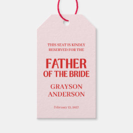 Retro Valentins-Junggesellinnen-Abschied in Rot un Geschenkanhänger