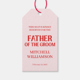 Retro Valentins-Junggesellinnen-Abschied in Rot un Geschenkanhänger