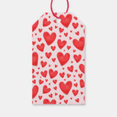 Retro Valentins-Junggesellinnen-Abschied in Rot un Geschenkanhänger (Rückseite)