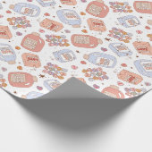 Retro Valentins Wrapping Paper Geschenkpapier (Ecke)
