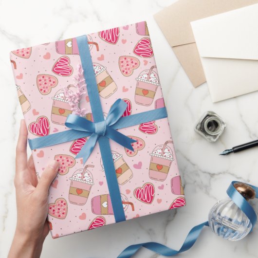 Retro Valentins Wrapping Paper Geschenkpapier (Schenken)