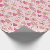 Retro Valentins Wrapping Paper Geschenkpapier (Ecke)