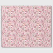 Retro Valentins Wrapping Paper Geschenkpapier (Flach)