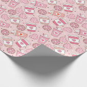 Retro Valentins Wrapping Paper Geschenkpapier (Ecke)