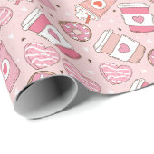Retro Valentins Wrapping Paper Geschenkpapier (Rolleneckpunkt)