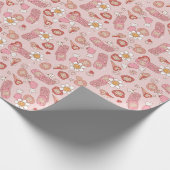 Retro Valentins Wrapping Paper Geschenkpapier (Ecke)