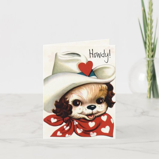 Retro Valentinsgruß-Karte für Kinder Feiertagskarte (Vorderseite)