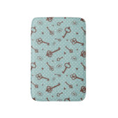 Retro Valentinsgruß-Schlüssel Badematte (Vorderseite Vertikal)