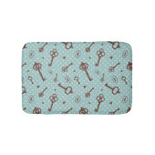 Retro Valentinsgruß-Schlüssel Badematte (Vorderseite)