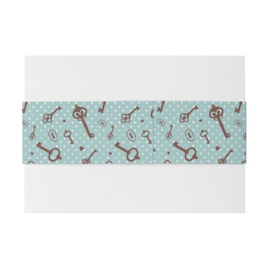 Retro Valentinsgruß-Schlüssel Einladungsbanderole (Rückseitenbeispiel)