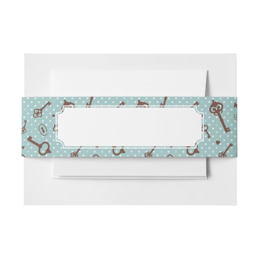 Retro Valentinsgruß-Schlüssel Einladungsbanderole (Vorderseite Beispiel)