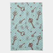 Retro Valentinsgruß-Schlüssel Handtuch (Vertikal)