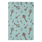 Retro Valentinsgruß-Schlüssel Mini Klemmbrett (Rückseite)