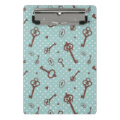 Retro Valentinsgruß-Schlüssel Mini Klemmbrett (Vorderseite)