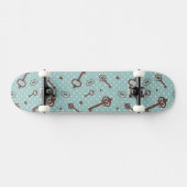 Retro Valentinsgruß-Schlüssel Skateboard (Horizontal)