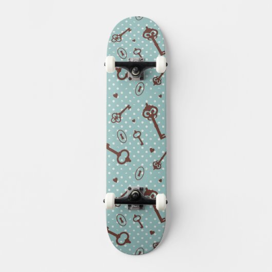 Retro Valentinsgruß-Schlüssel Skateboard (Vorderseite)