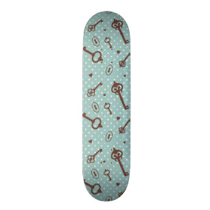 Retro Valentinsgruß-Schlüssel Skateboard