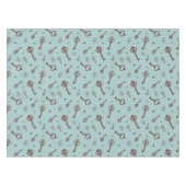 Retro Valentinsgruß-Schlüssel Tischdecke (Vorderseite (Horizontal))
