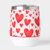 Retro Valentinsherzen Hochzeit Rot Pink (Vorderseite)