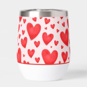 Retro Valentinsherzen Hochzeit Rot Pink (Rückseite)