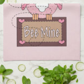 Retro Valentinstag-Eule Geschirrtuch (Gefaltet)