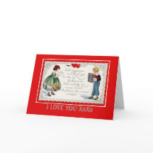 Retro Valentinstag für Kinder in Rot