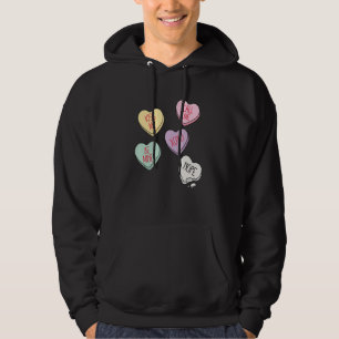 Retro Valentinstag Herzchen Candy Valentinstag Hoodie