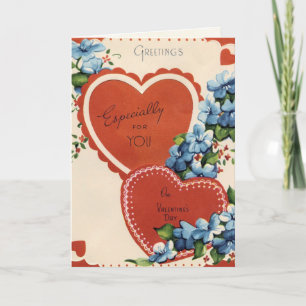 Retro Valentinstag-Karte Feiertagskarte