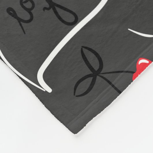 Retro Valentinstag Liebe Doodles Fleecedecke (Ecke)