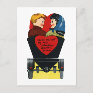 Retro Valentinstag, Liebe und Romantik Feiertagspostkarte