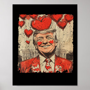 Retro Valentinstag Lustig Humorvoll Trump Ist Mein Poster
