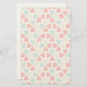 Retro Valentinstag-Muster Briefpapier (Vorne/Hinten)