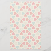 Retro Valentinstag-Muster Briefpapier (Vorderseite)