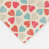 Retro Valentinstag-Muster Fleecedecke (Ecke)